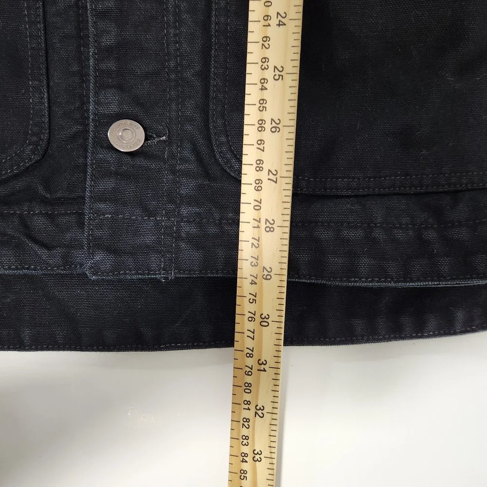 Carhartt Full Swing Jacket Mens Size Small Black Duck Canvas Sherpa‎ Collar Work